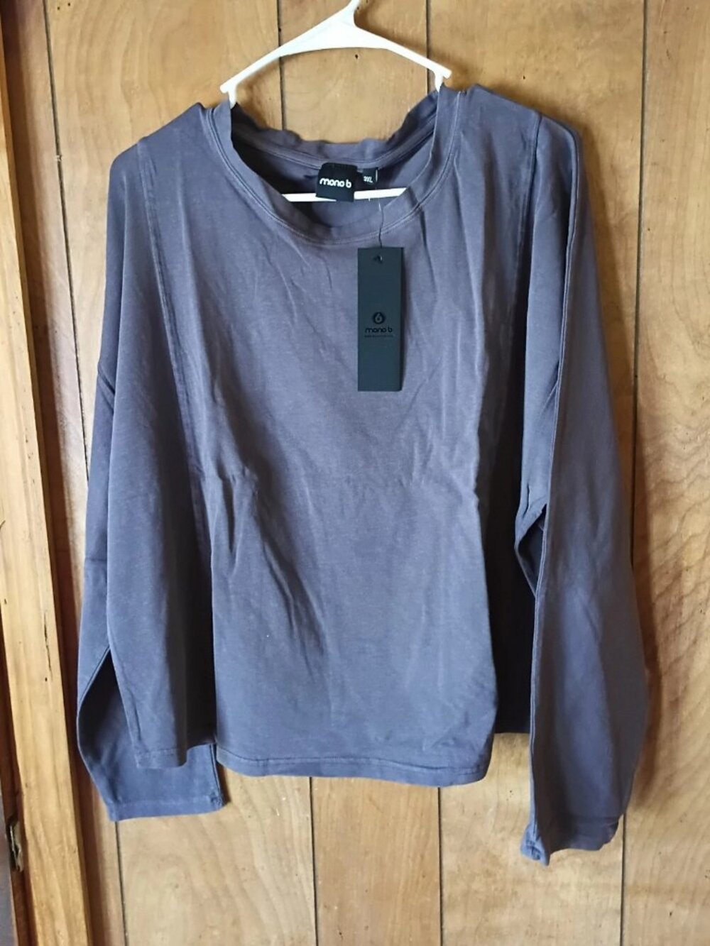 Mono B Women's 3X Arcane Dusty Purple Dolman Sleeve Top NWT